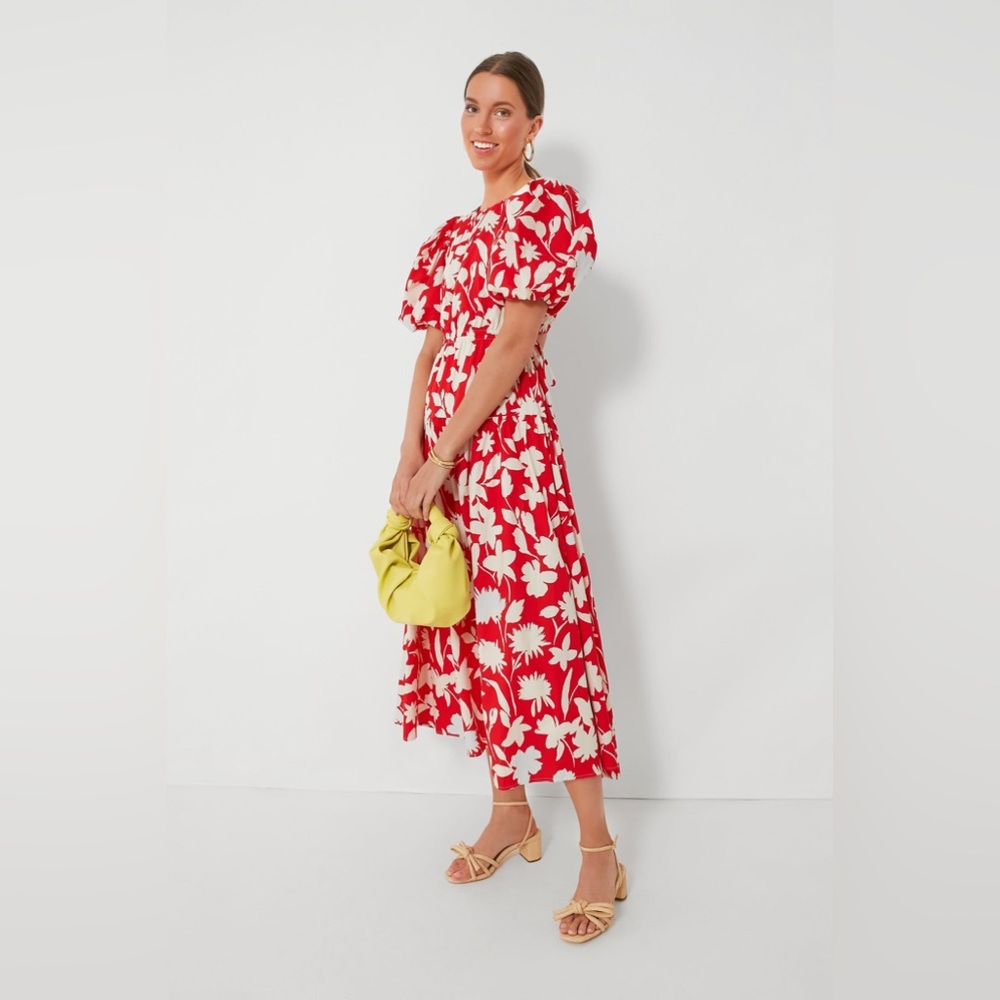 MOON RIVER Red Floral Maxi Dress from Tuckernuck